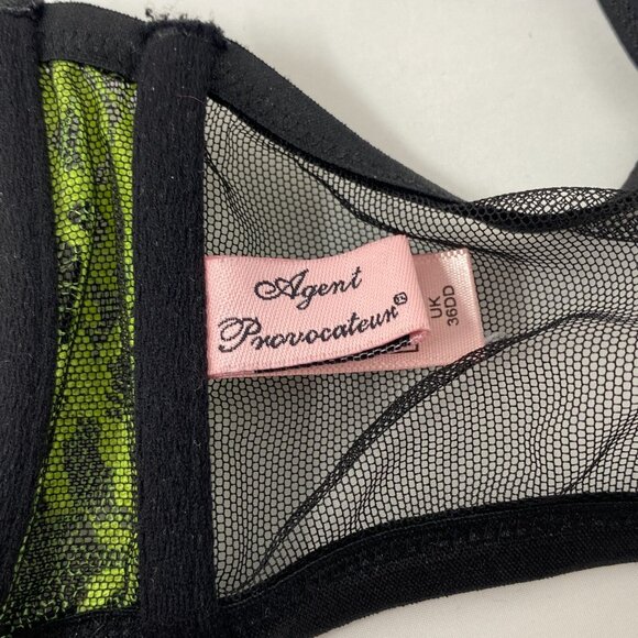Agent Provocateur Electra Green Black Bra 36DD - Picture 14 of 14